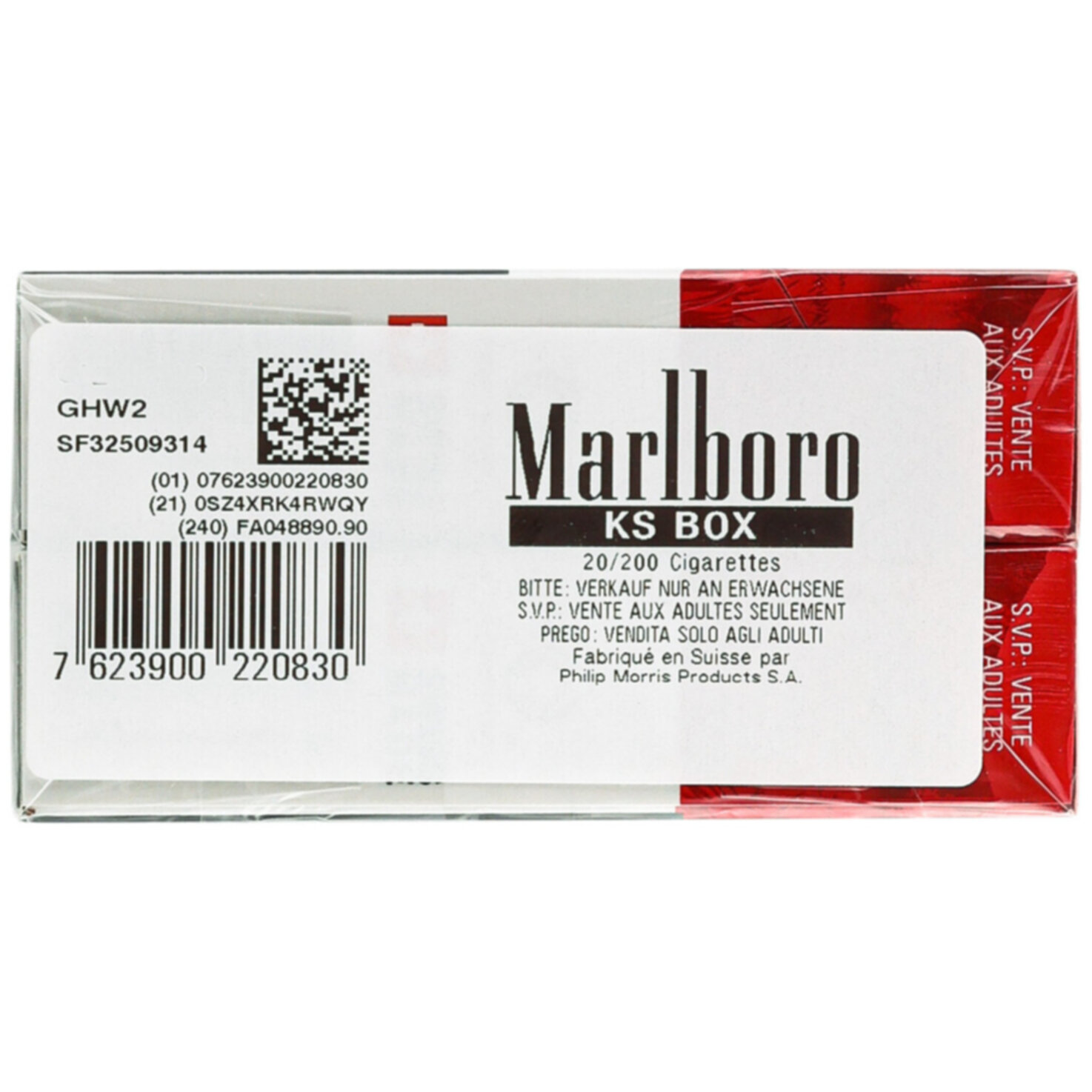 Marlboro Red Zigaretten Box Stange