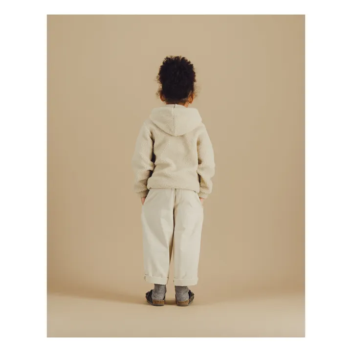 Lours Paris Hoodie Sheepskin  | Ecru