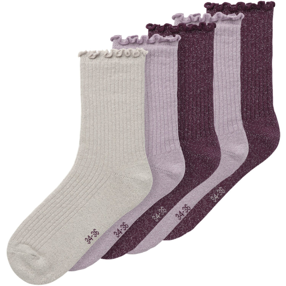 Køb Name It Keepsake Lilac Nkfrosie 5P Strømper