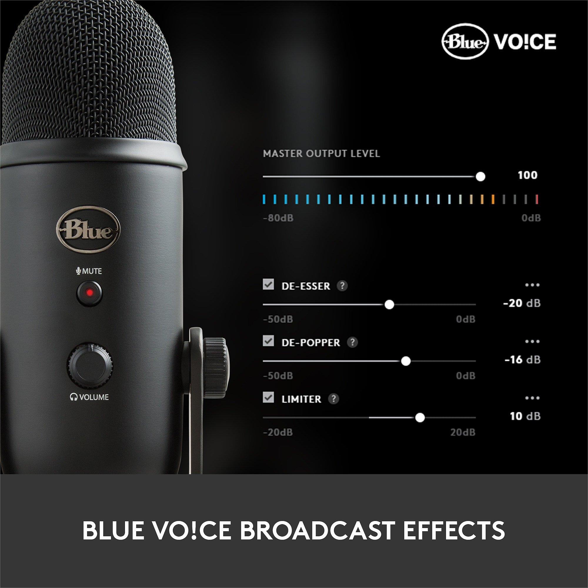 Blue GAME Yeti USB Streaming Microphone BLACKOUT