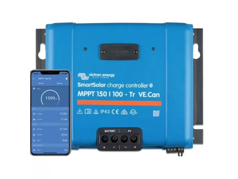 Victron Energy SmartSolar 150/100-Tr VE.Can Solcelle-opladningsregulator MPPT 12 V, 24 V, 48 V 100 A