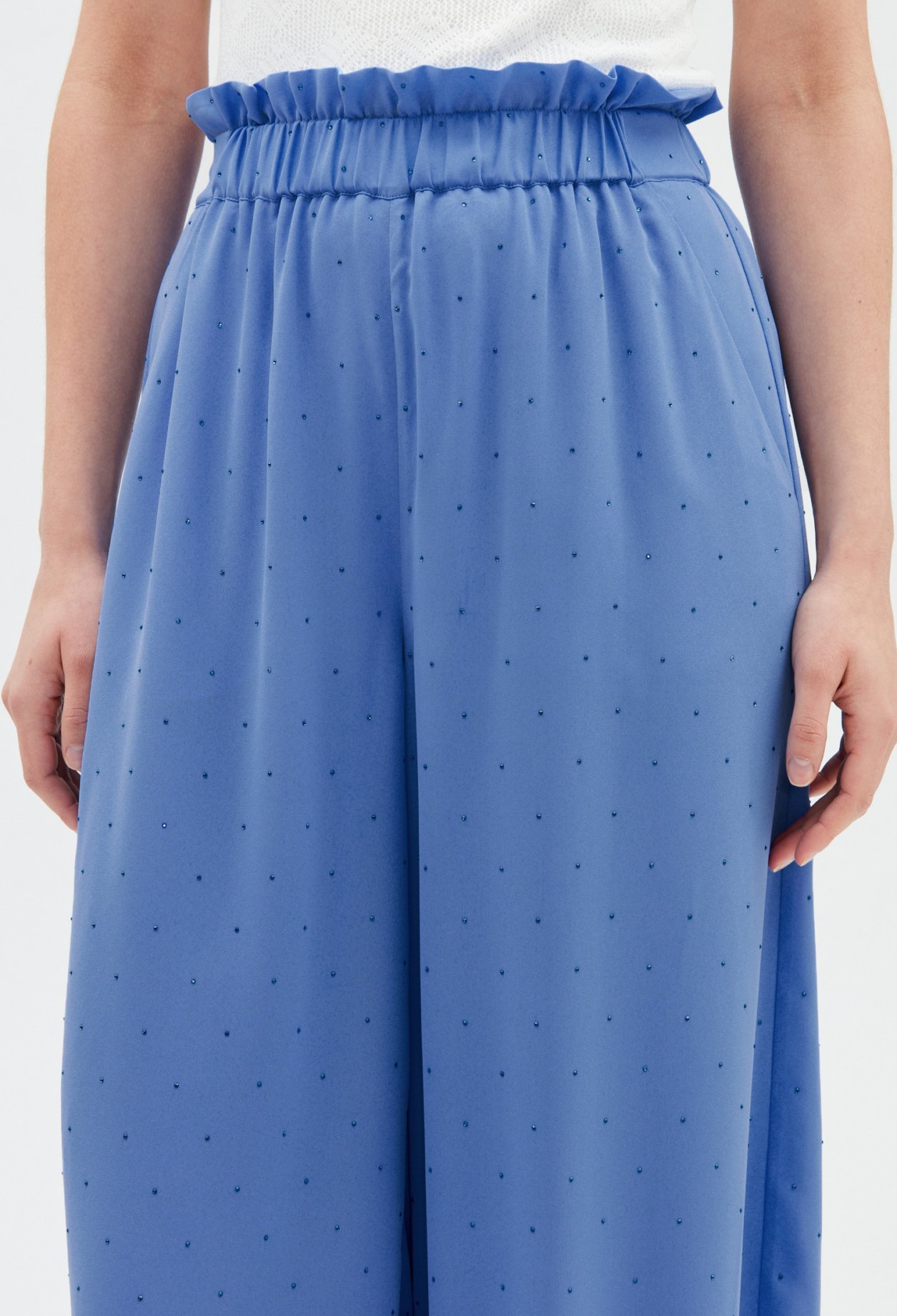 Pantalon strasse bleu ciel