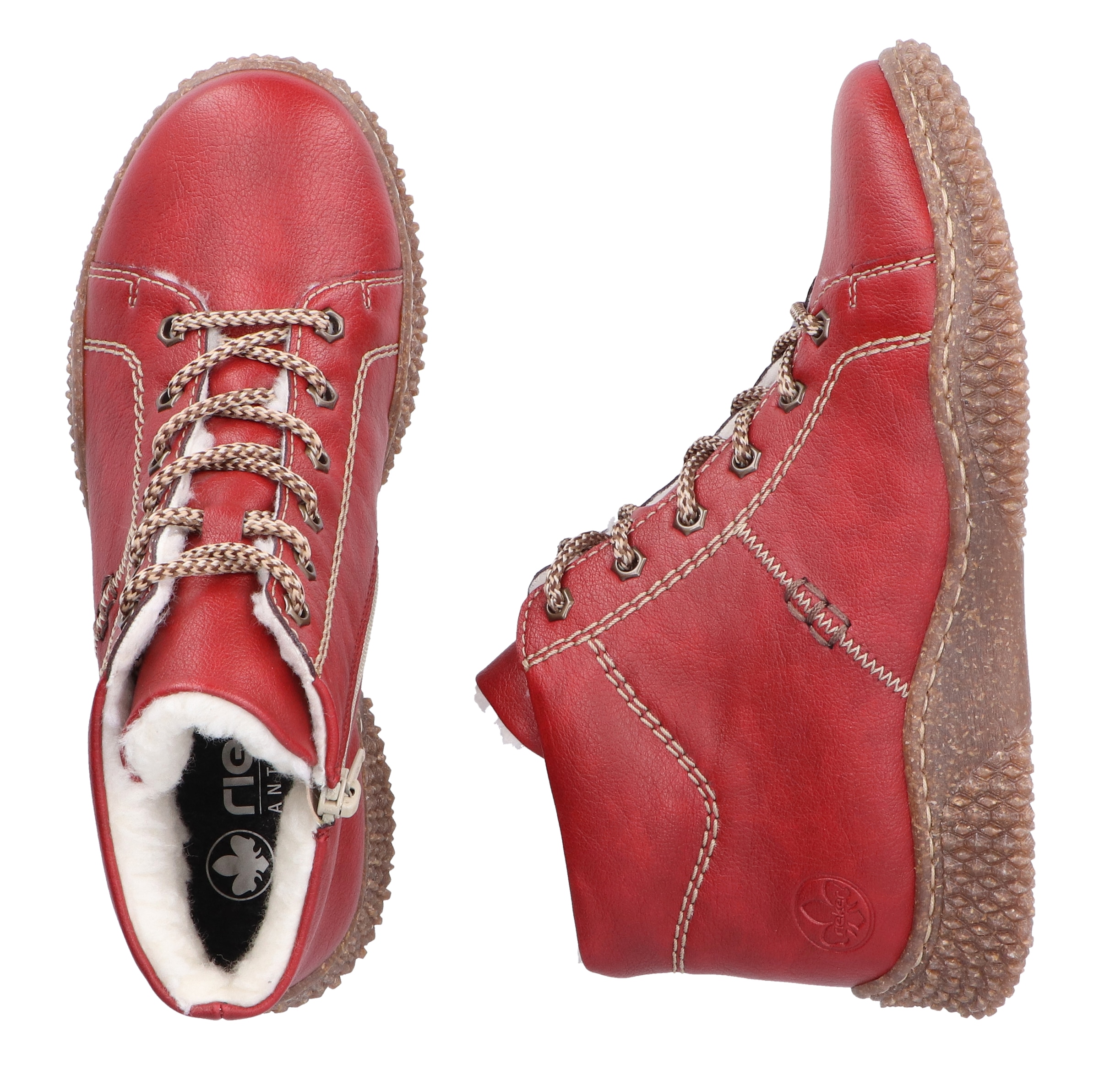 Rieker Winterboots  , Schnürboots, Stiefelette, High Top Sneaker mit Innenreissverschluss