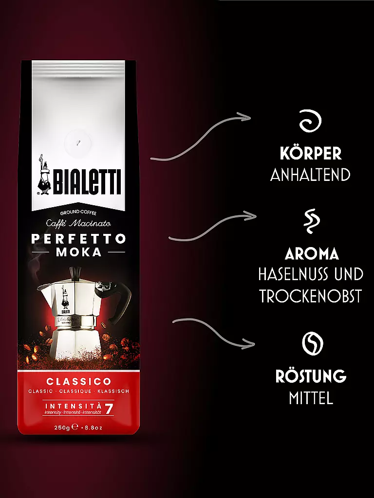 BIALETTI Kaffee gemahlen 250g PERFETTO MOKA CLASSICO  braun