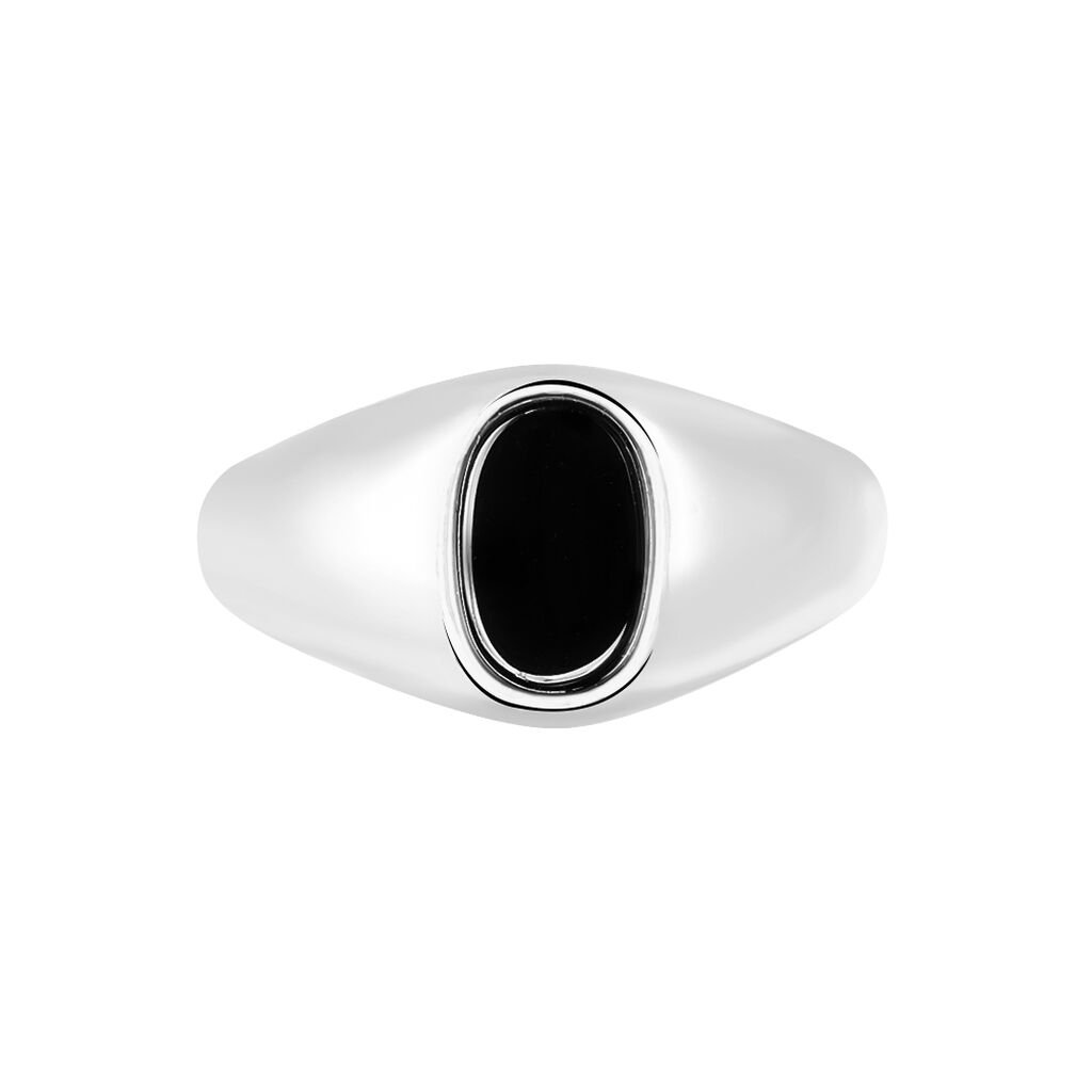 Chevalière Amaurie Argent Blanc Onyx