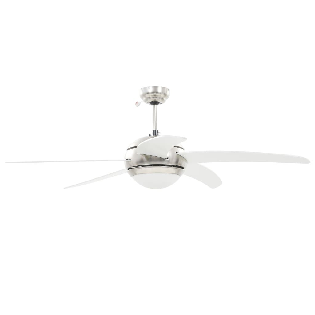 vidaXL Plafondventilator met lamp 128 cm wit