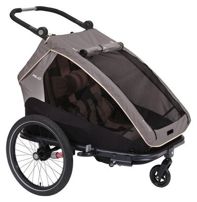 Remorque à Enfant XLC Duo S 20'' Gris Anthracite Beige