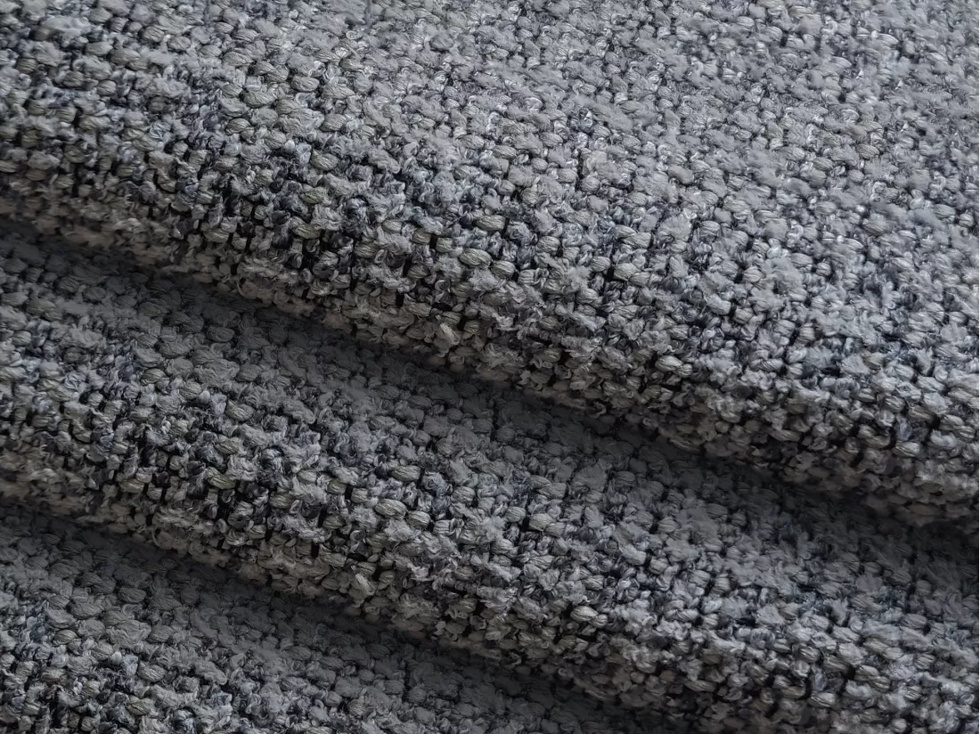 Fauteuil en tissu texturé - acier - AILANI