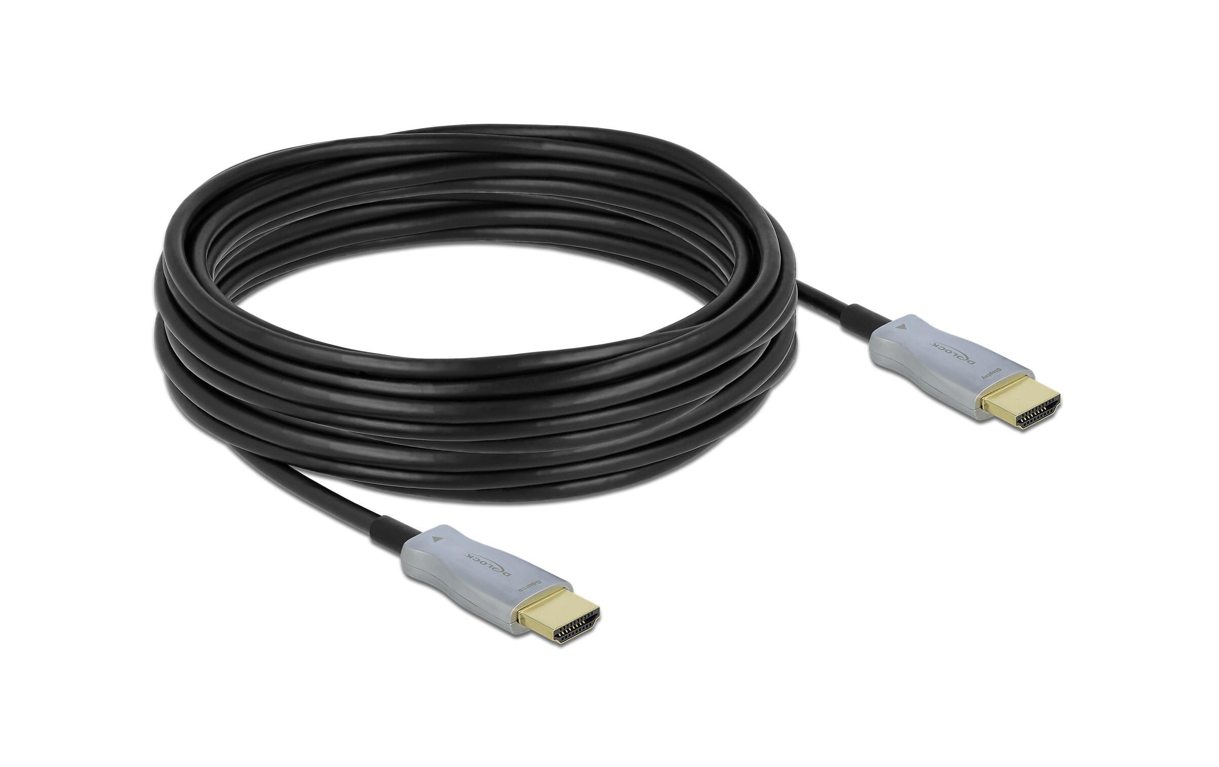 Optisches Kabel 4K 60Hz HDMI - HDMI, 10 m, SchwarzDelock Aktives Optisches Kabel HDMI 4K 60 Hz 10 m