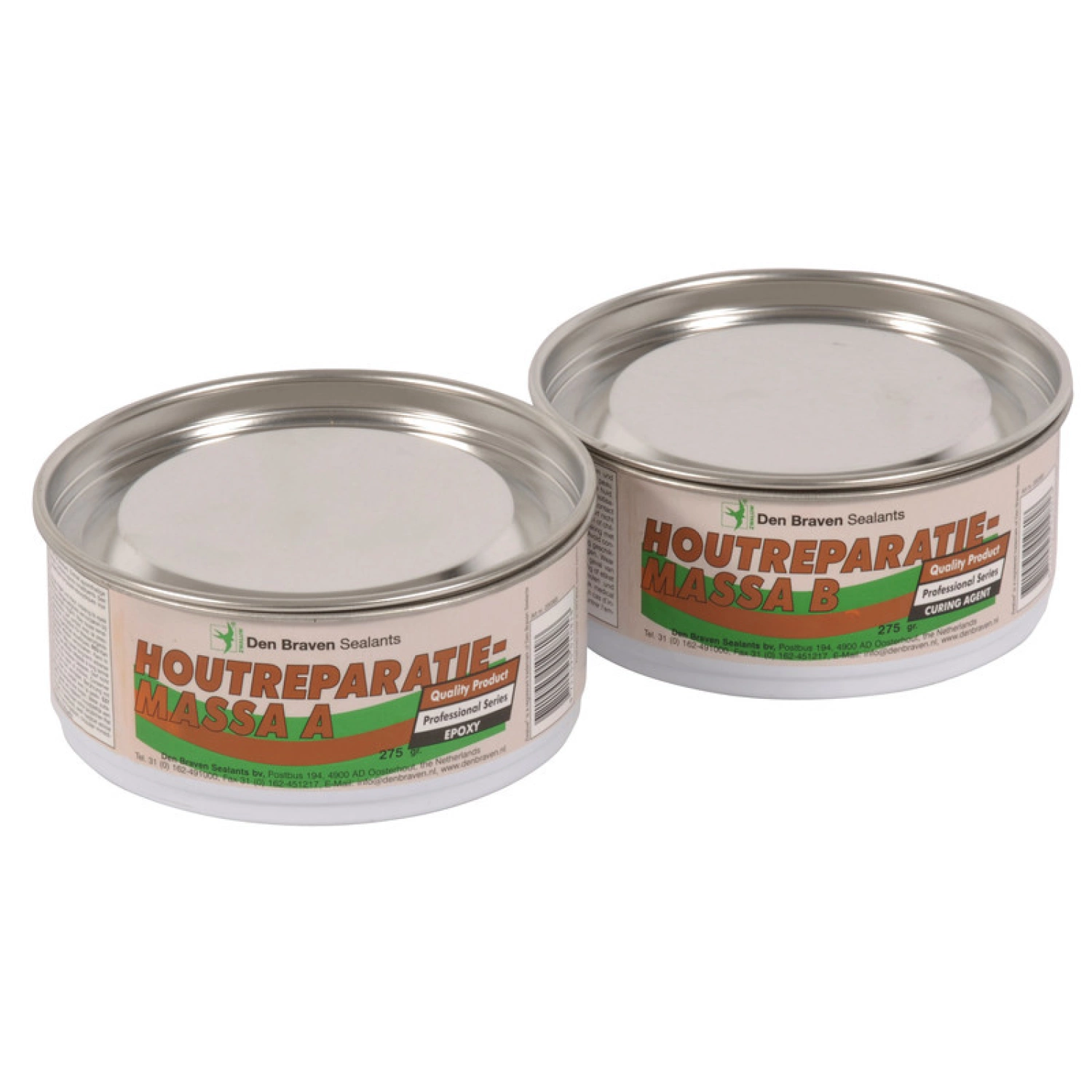 Den Braven Zwaluw Houtreparatiemassa 2K set 500gram