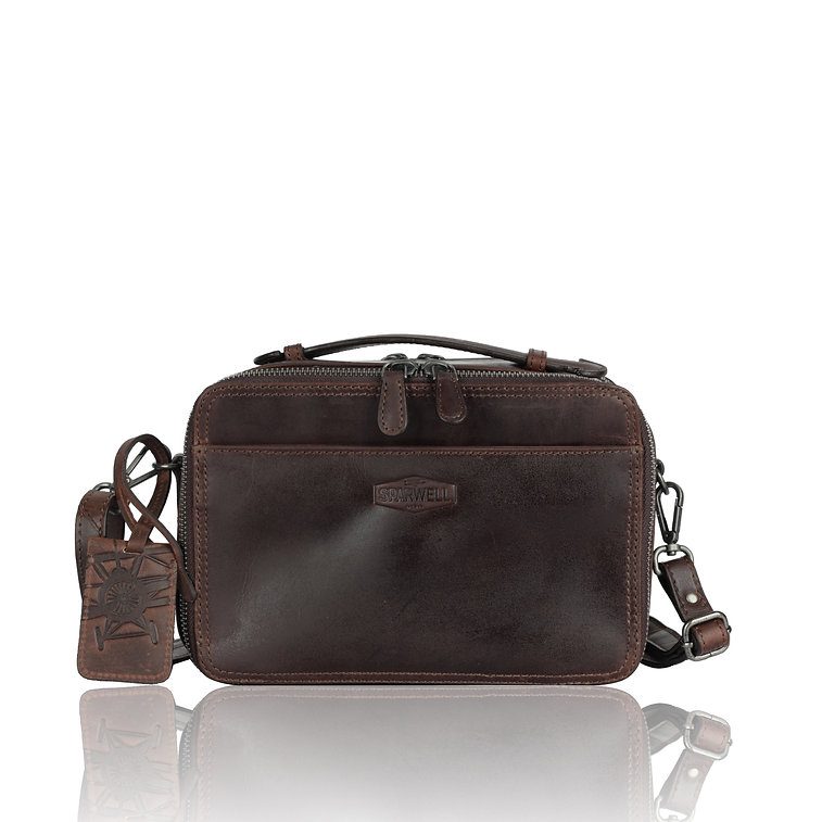 Sparwell Knox Crossbody Bag Dark Brown