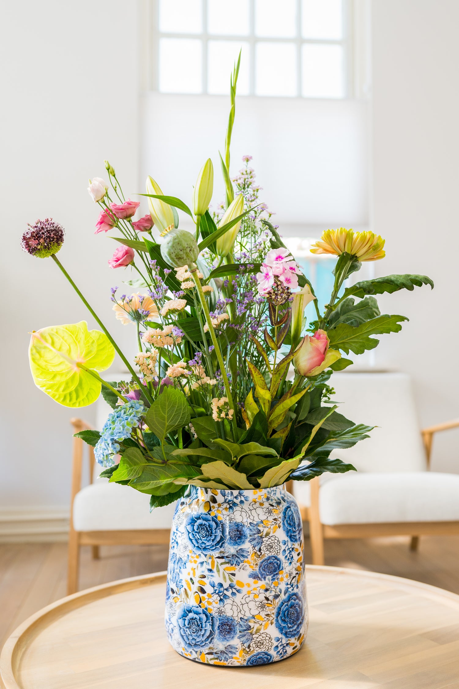 TS bloempot Dutch blauw D 21 H 24 cm