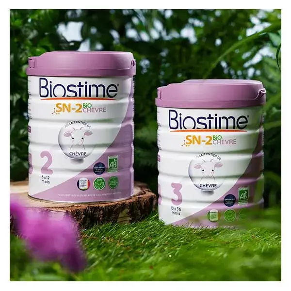 Leite de cabra orgânico para crescimento Biostime, 3ª etapa, 800g
