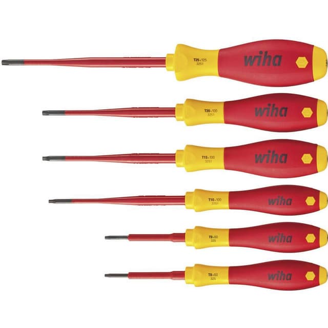 Wiha Skruetrækker-sæt VDE 6 dele Tamper Resistant Torx
