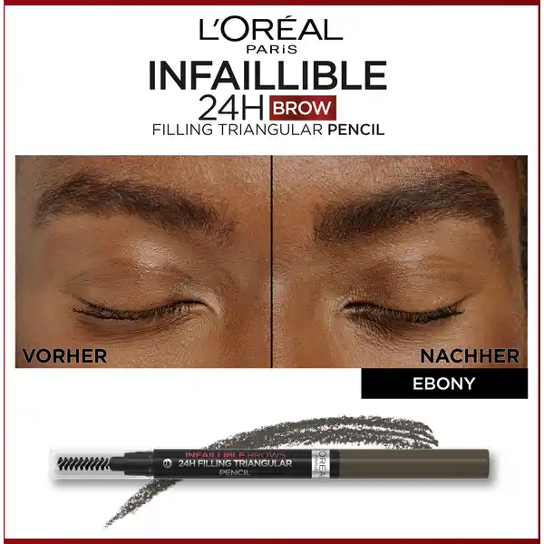 Infaillible 24H Brow Filling Triangular Pencil 1.0 Ebony