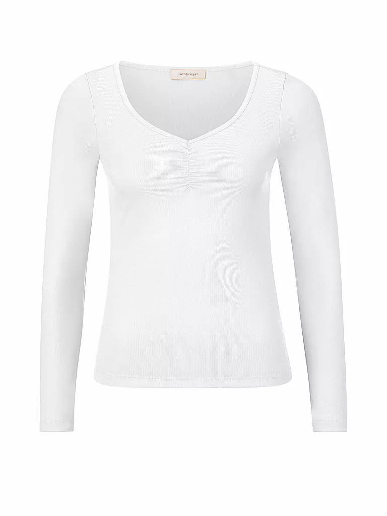 RICH & ROYAL Langarmshirt weiss