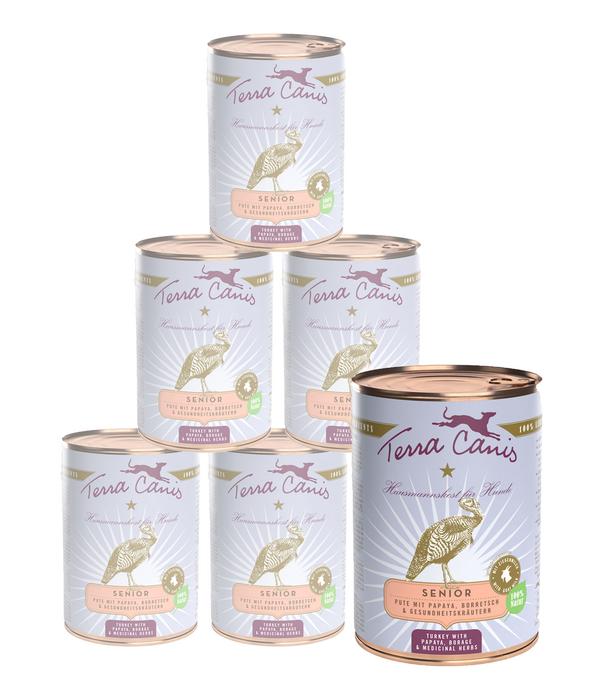 Terra Canis Nassfutter für Hunde Senior, 6 x