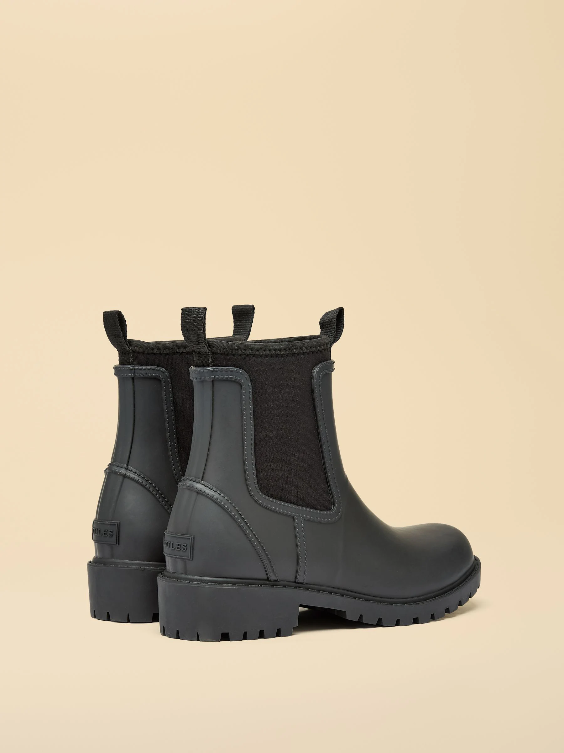 Zwart - Joules Oakfield Short Neoprene Lined Wellies