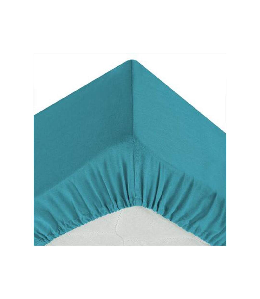 Drap Housse Intérieur 90x190cm Bleu Canard