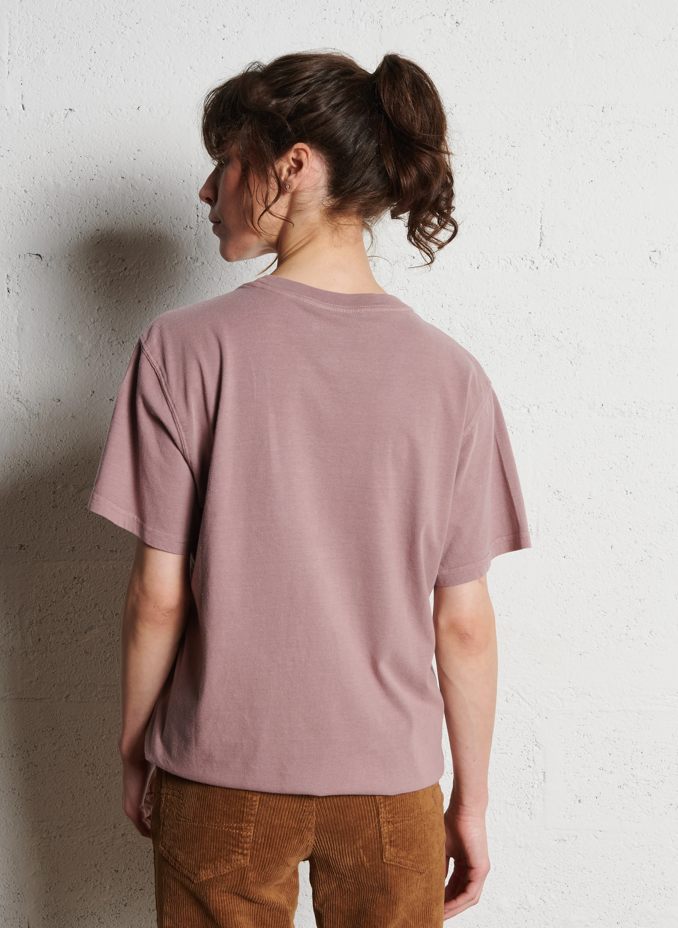 TRUCKER BUBBLE - Tee-shirt droit col rond sérigraphié en coton | Rose