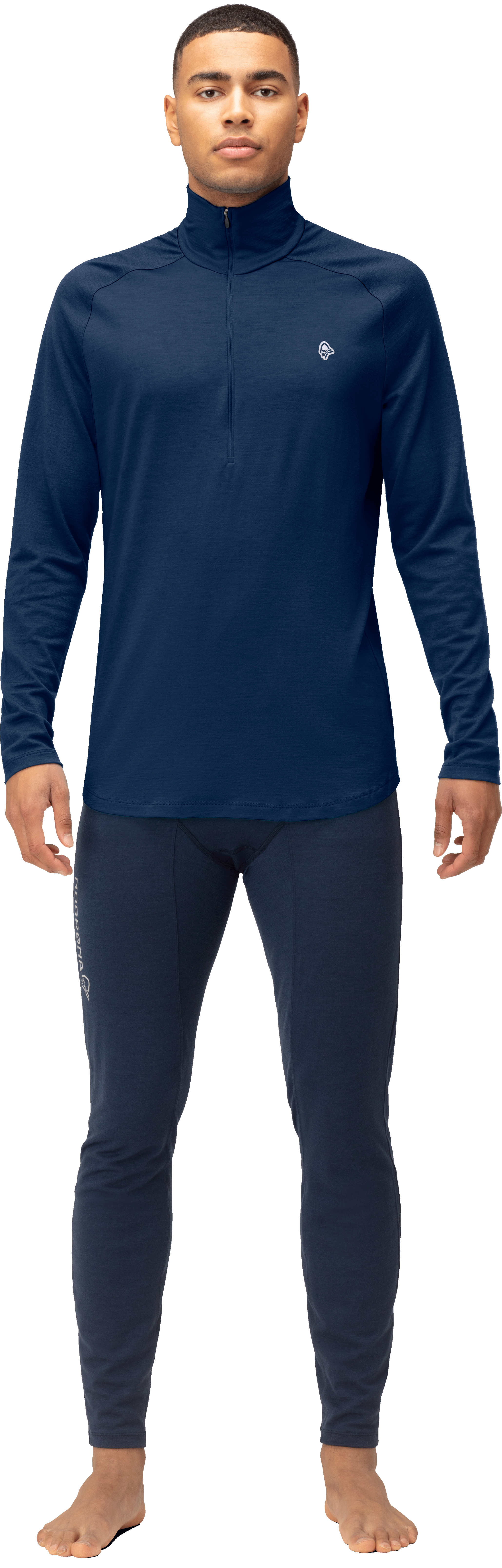 Norrøna Men's Femund pureUll Zip Neck Indigo Night