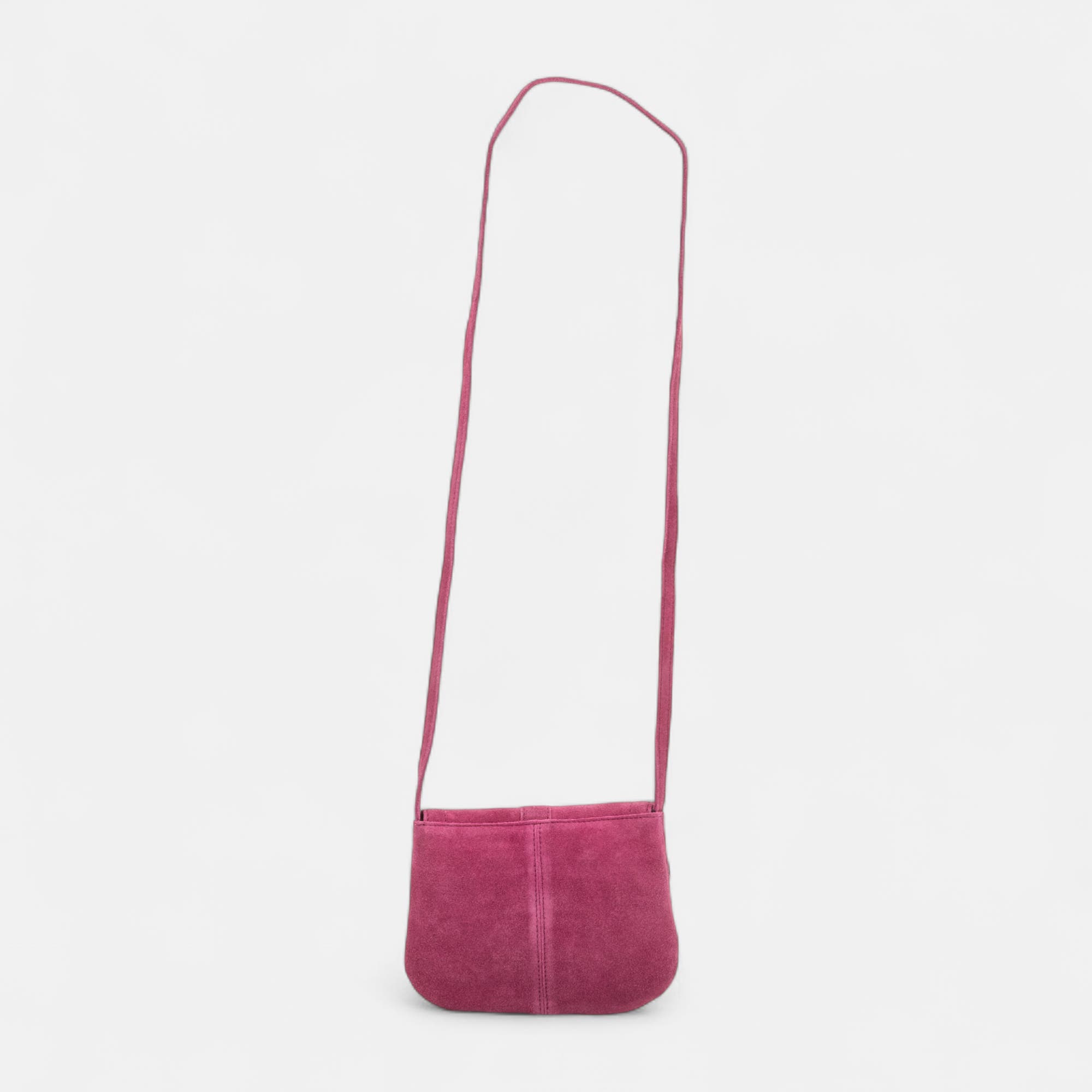Sac bandoulière en cuir fuchsia