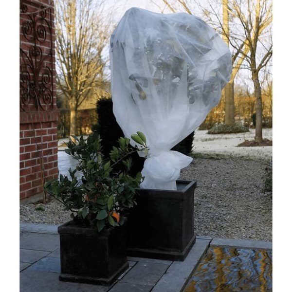 Beskyttende presenning Nature 6030118 Hvit polypropylen Plast 2 x 10 m
