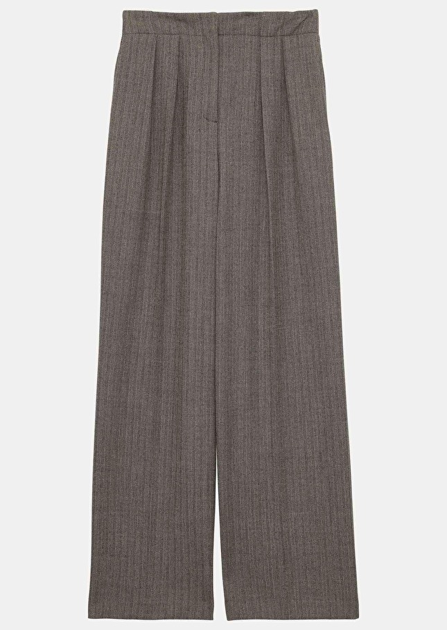 Pantalon Parigigris en laine chevrons