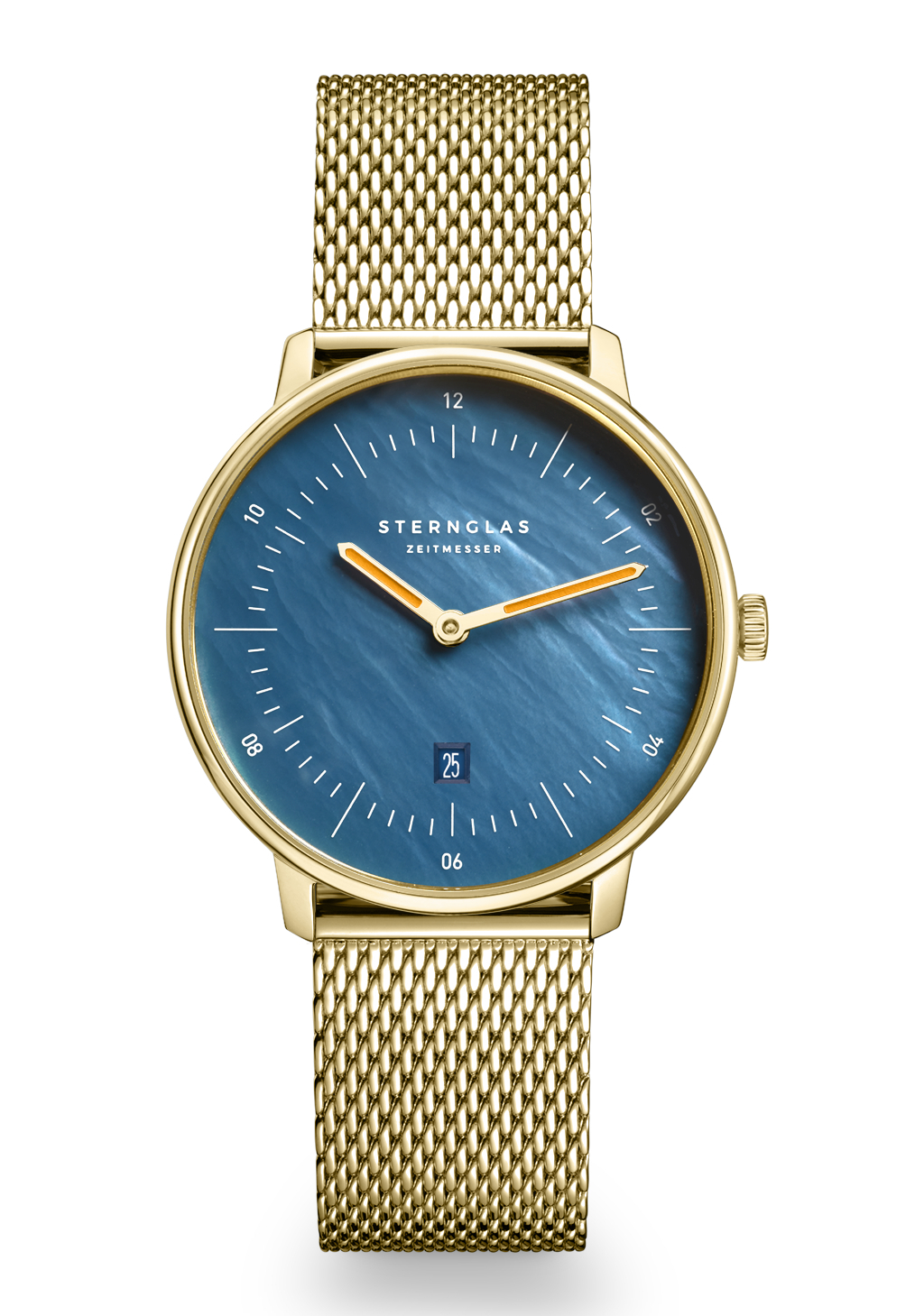 Sternglas Naos XS Quarz Perlmutt Blau S01-NDP07-MI07