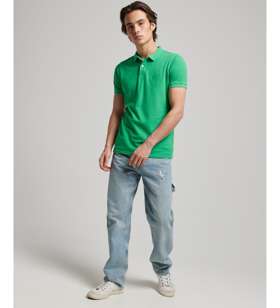 Superdry Polo Destroyed verde