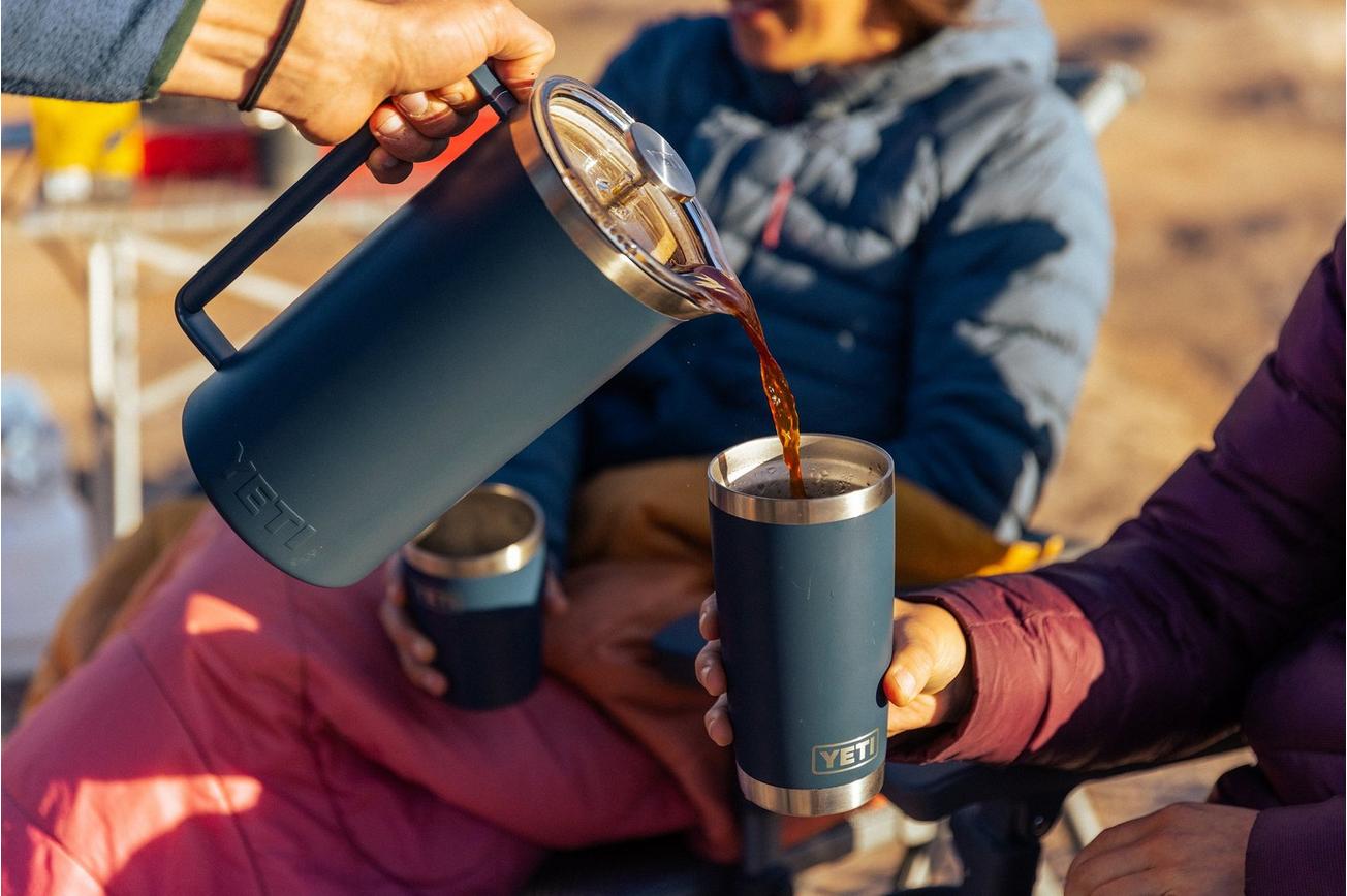 Yeti Rambler French Press 34oz Twist-To-Lock Lid, White, thermos french press, 1L