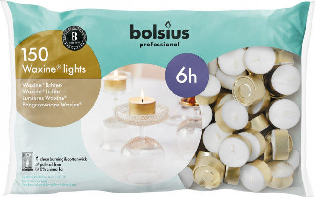 Bolsius Waxinelicht 16/38 Wit 150 Stuks