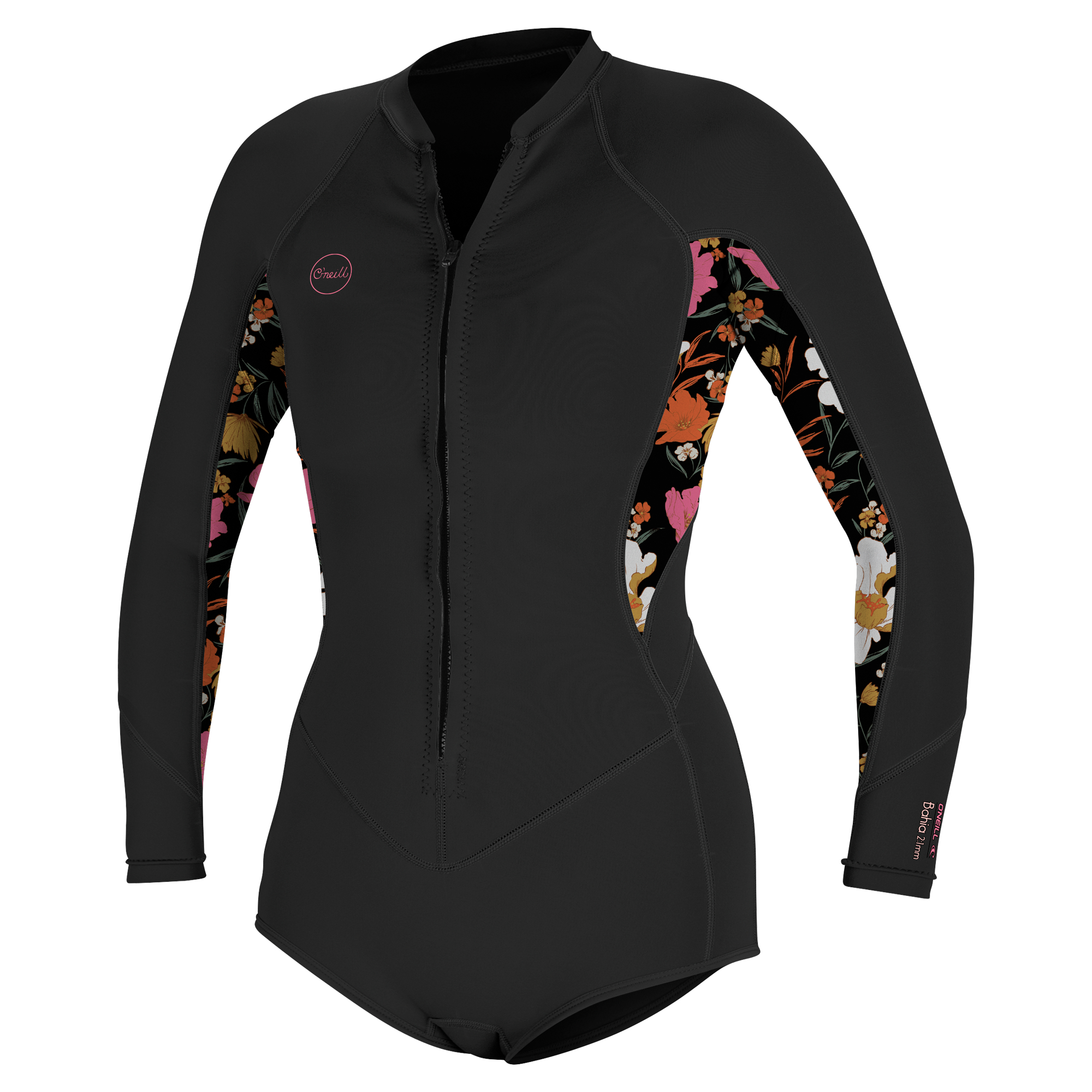O'Neill Wms Bahia 2/1 Back Zip L/S Spring - 2024 Black / Bluemc