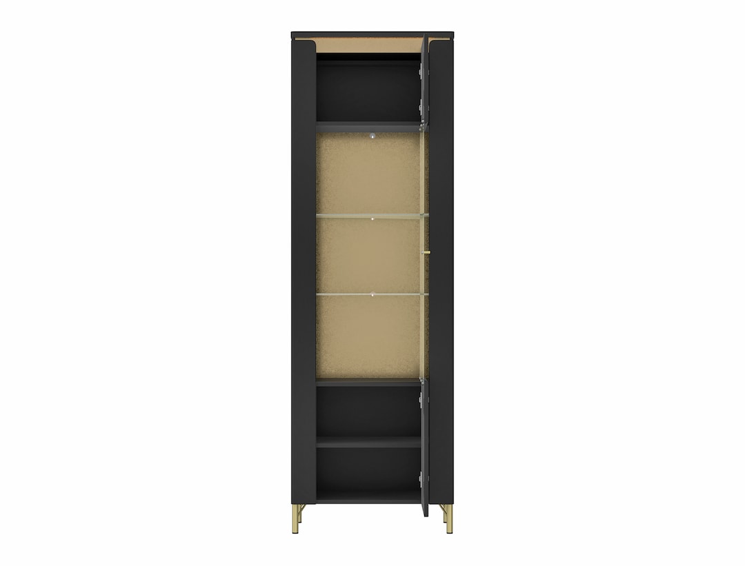Vitrine NORICA 66,5x202,1 cm schwarz matt