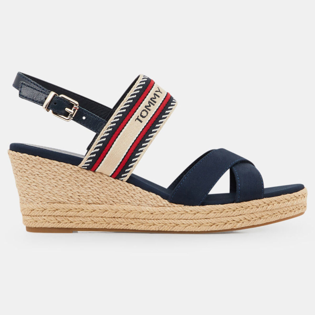 Tommy Hilfiger Sandales compensées Artisan bleu marine - Talon 7,5 cm