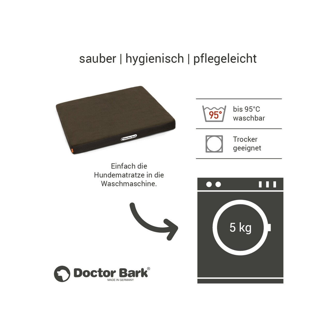 Doctor Bark Hundematratze braun M