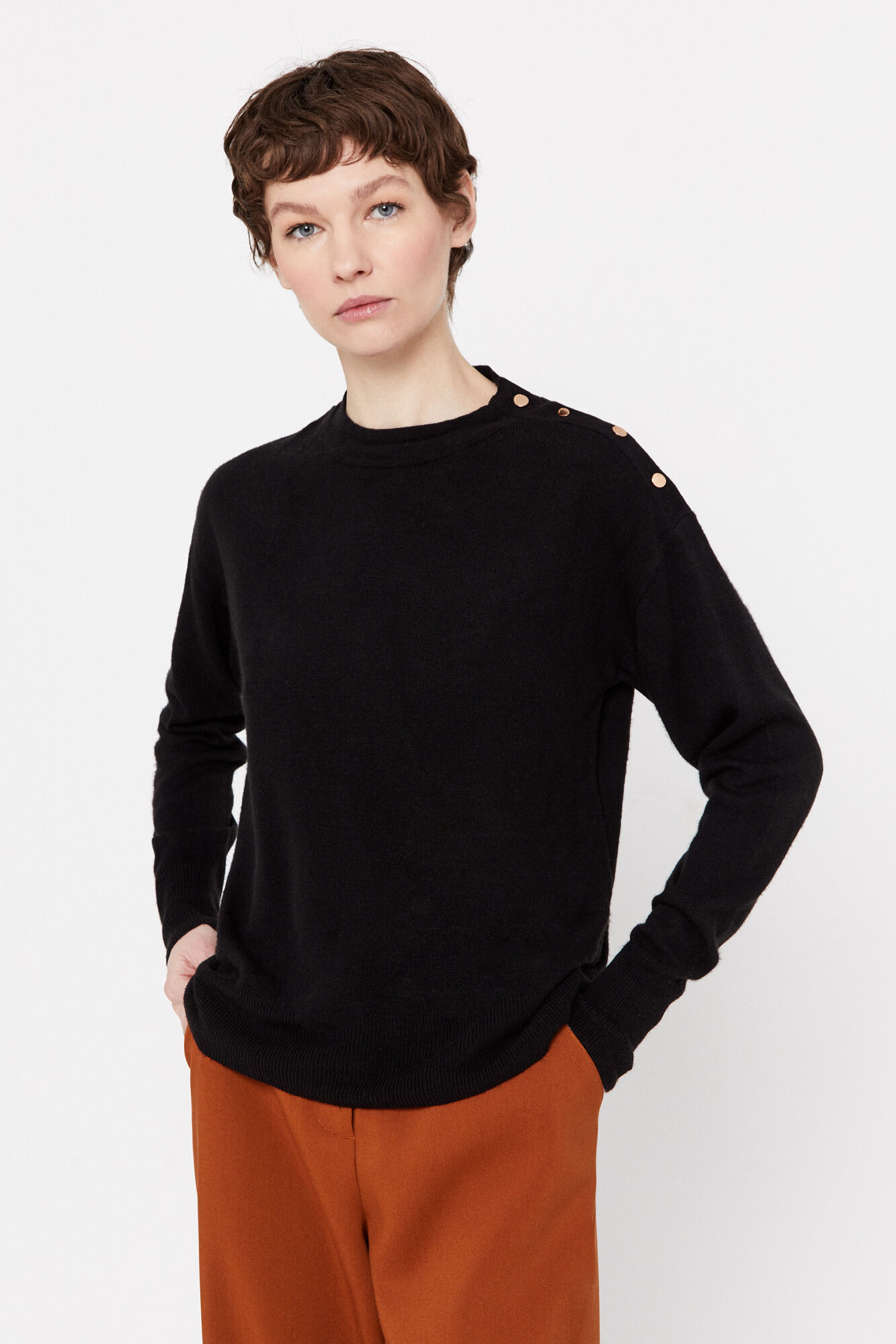 Jersey tacto suave - Negro