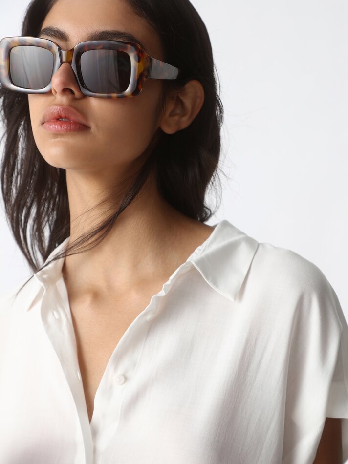 Blusa fluida sem mangas - Off-white