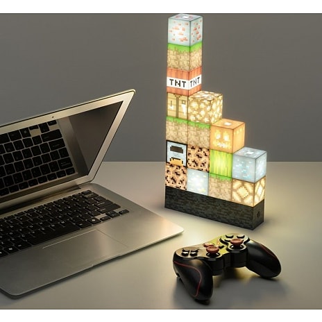Minecraft lampe - multifarvet
