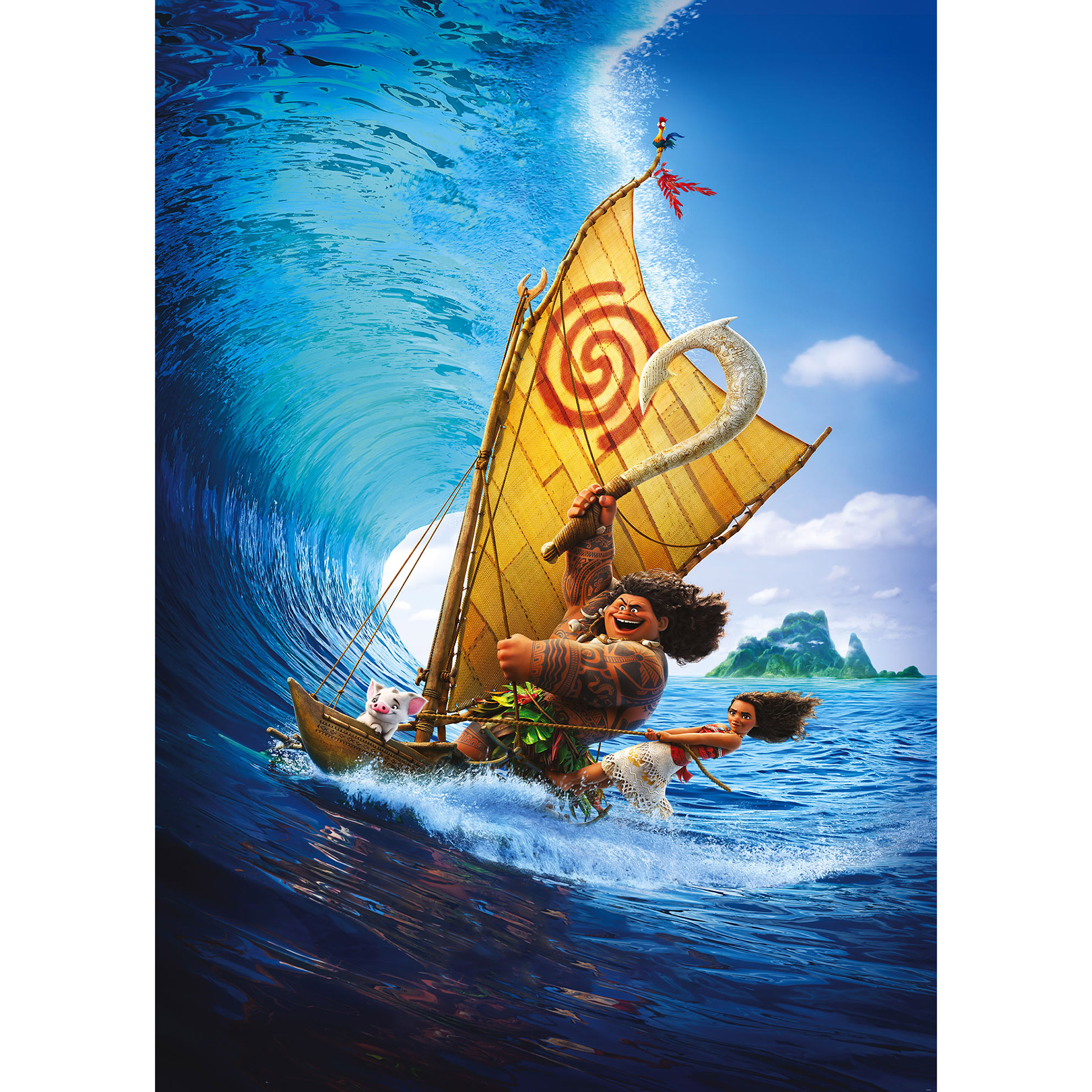 Vlies Fototapete MOANA RIDE THE WAVE - bunt - 200x280 cm