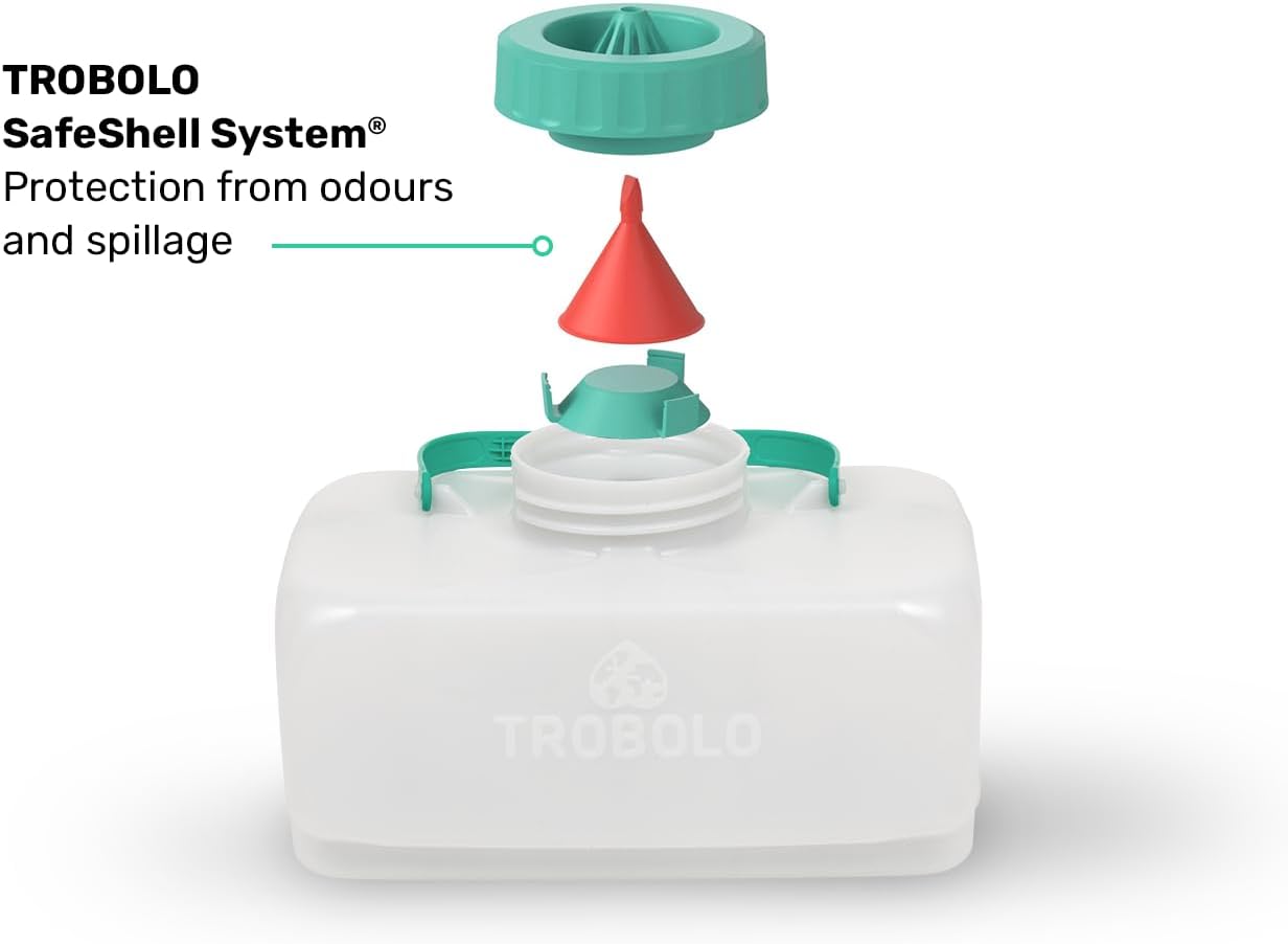 TROBOLO SilvaBloem – Trockentrenntoilette aus Holz – Komposttoilette ohne Chemie & Wasser – Ideal für Gartenhaus, Van & Tiny House – Geruchlose Trenntoilette kompatibel mit Abluftsystem (Grau)