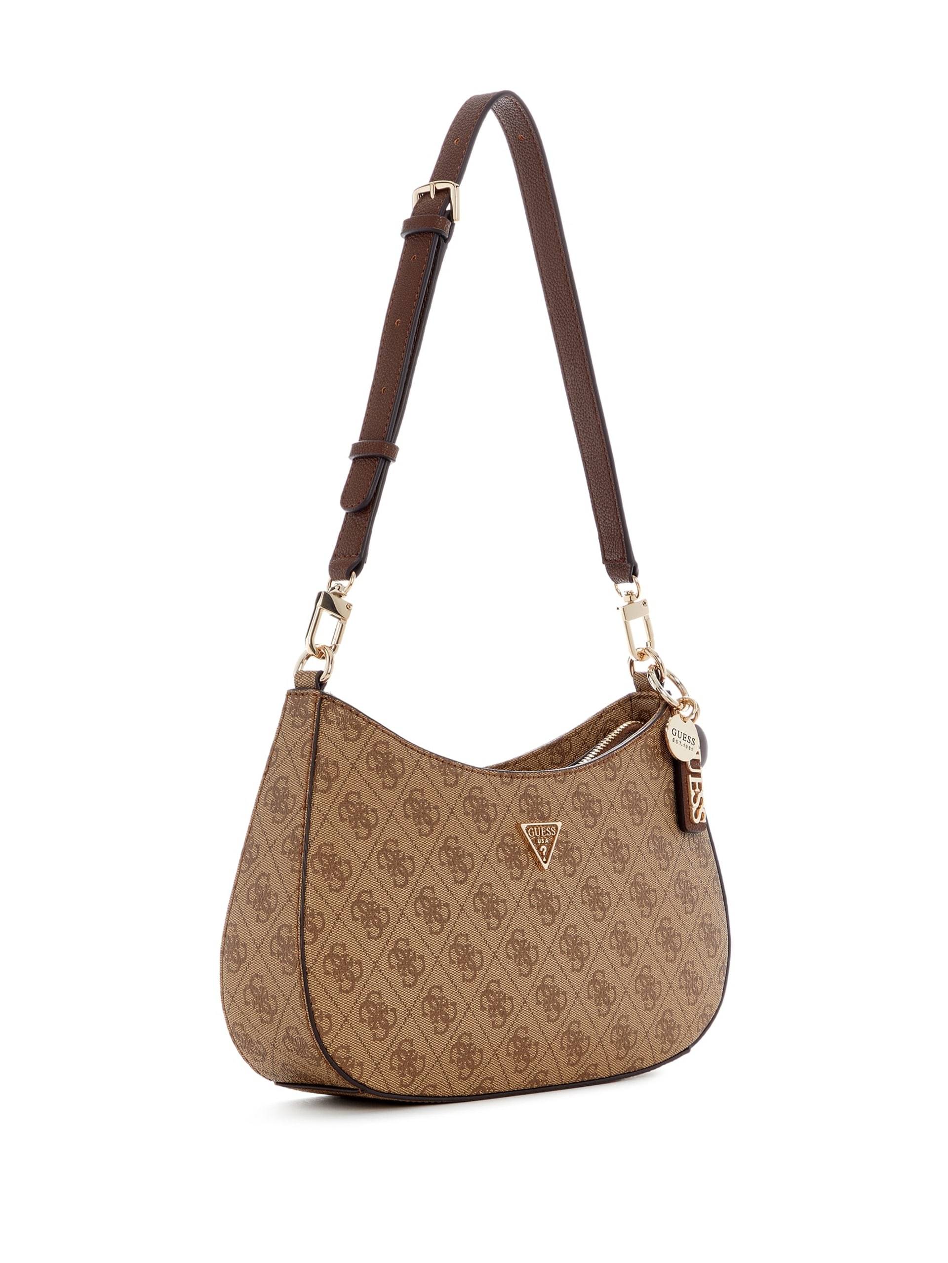 Bolsa de ombro Noelle em couro saffiano