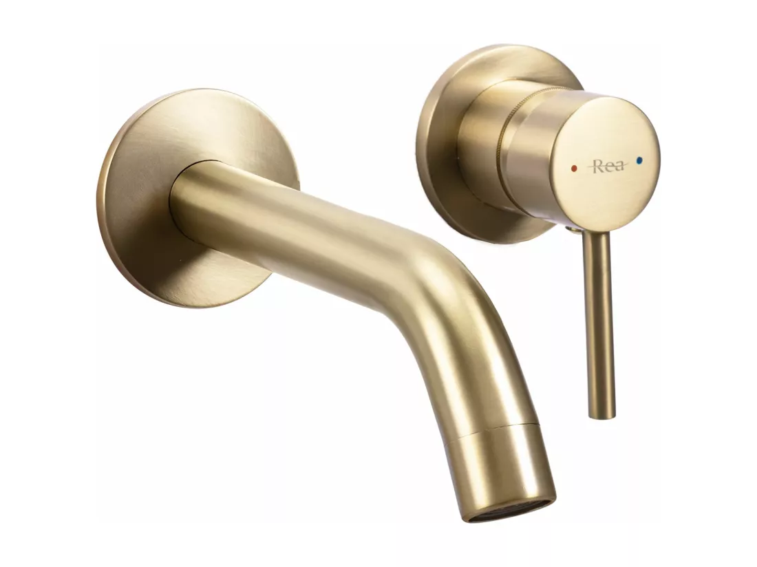 Robinet De Lavabo Encastré Rea Js-W021Bg Owen Brush Gold