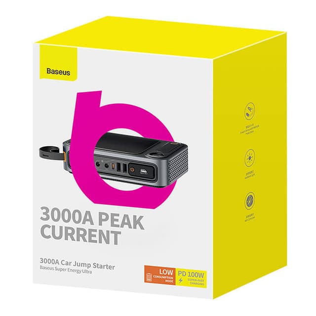 Powerbank/Car Jump Starter Baseus Super Energy Ultra, 3000A (sort)