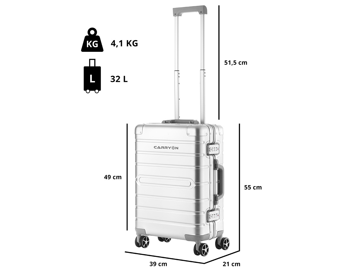 CarryOn ULD aluminium handbagage koffer - Silver