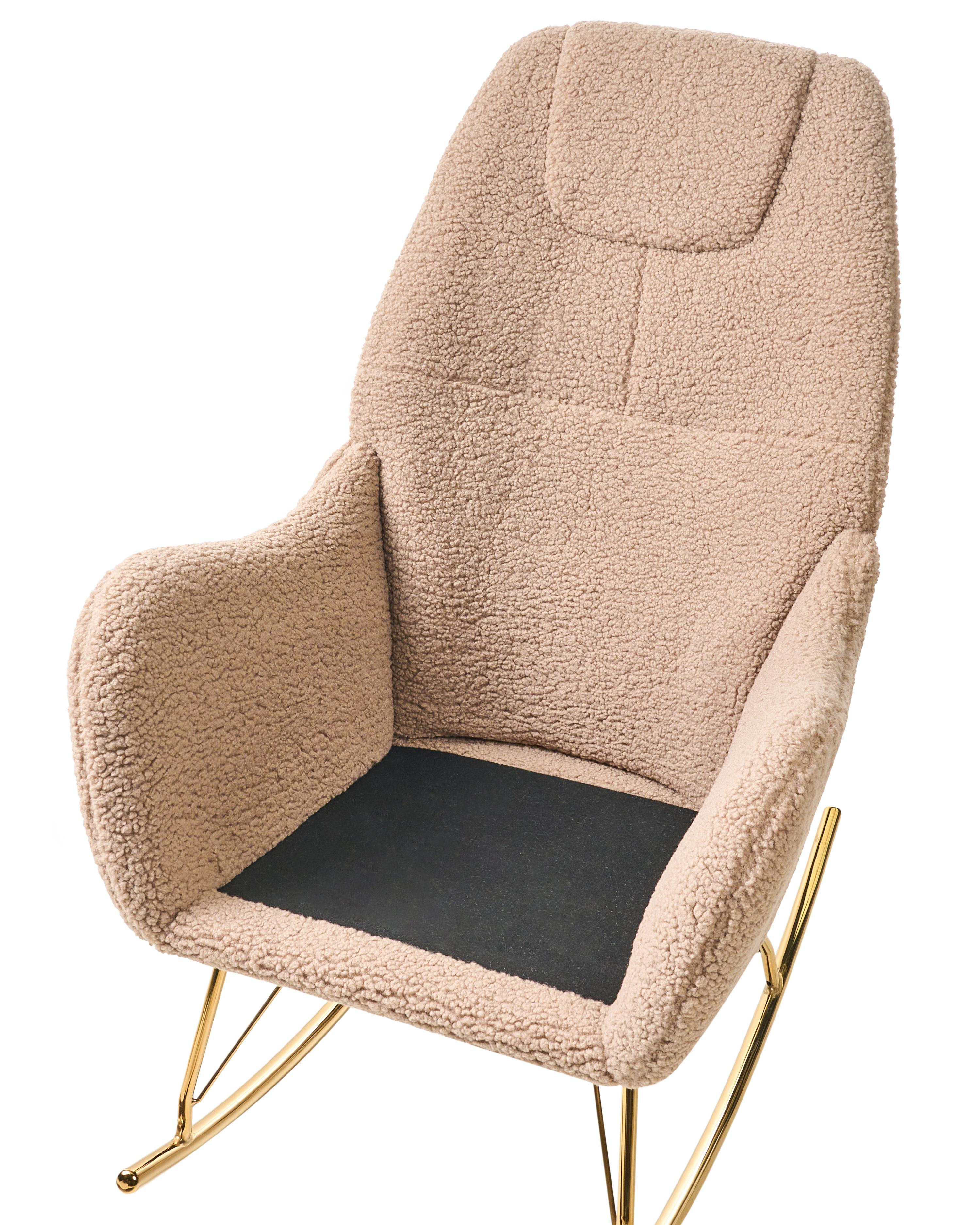 Schommelstoel GULSELE Bouclé Beige