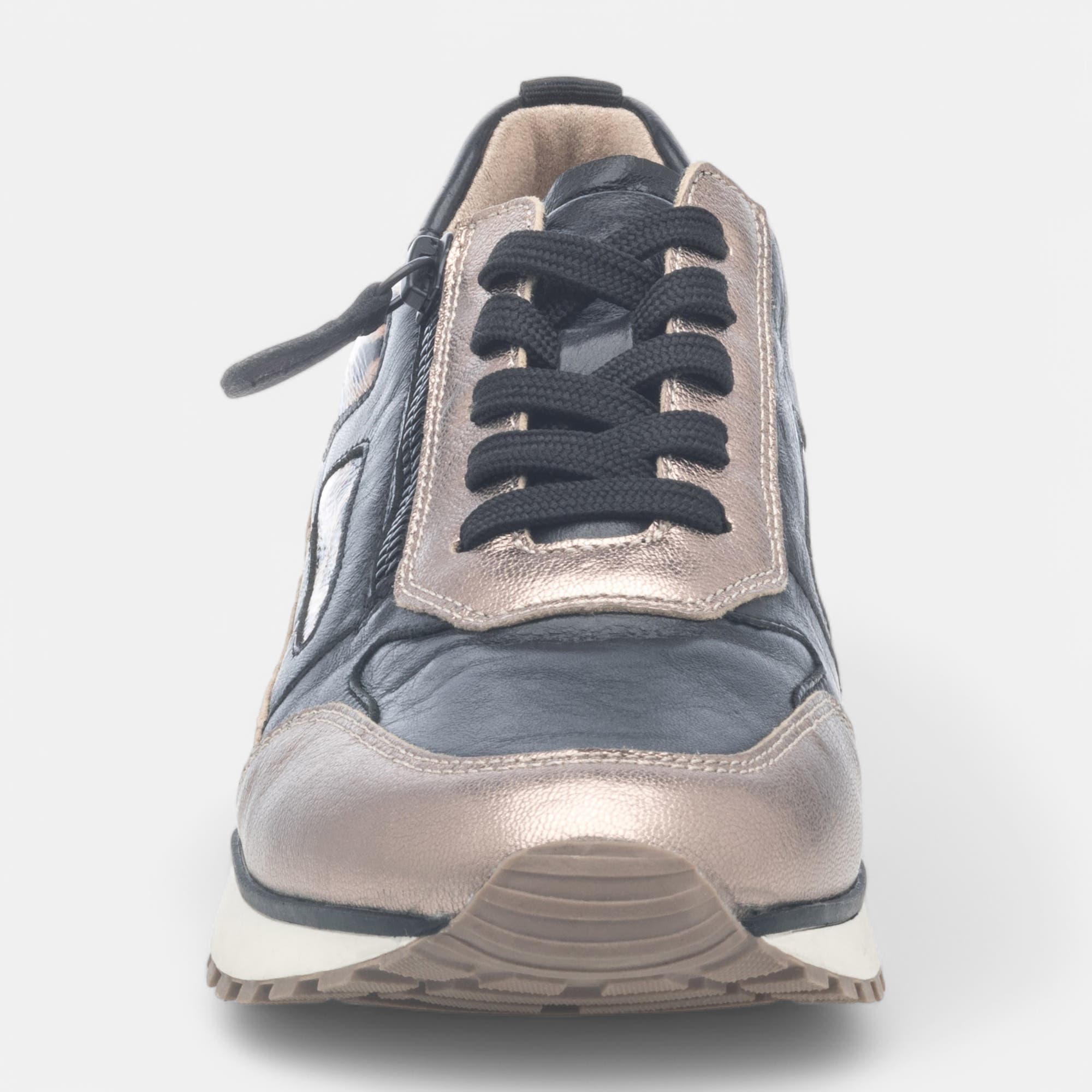 Baskets basses Femme en cuir or