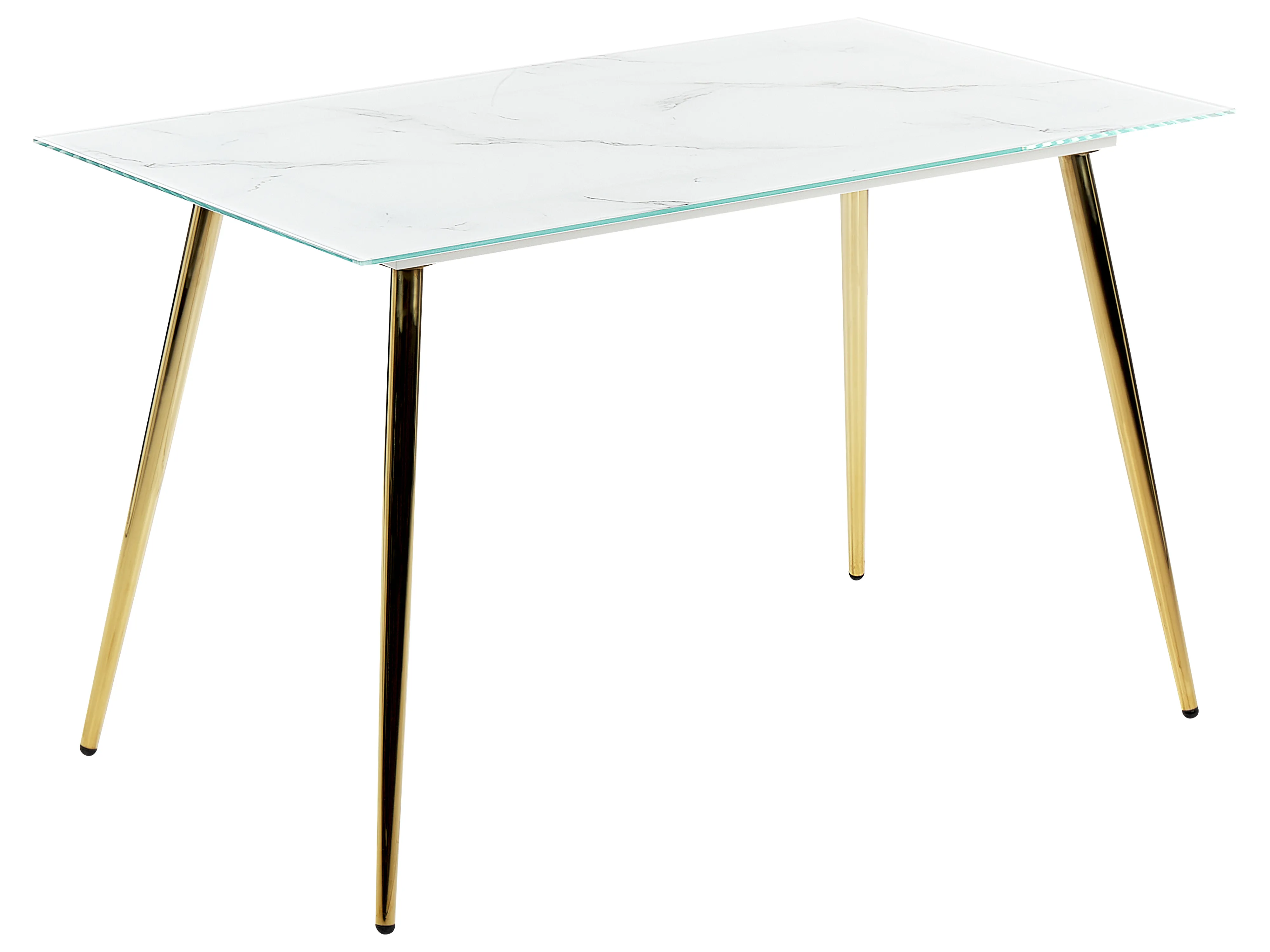 Eettafel MULGA Marmer/goud 70 cm Veiligheidsglas 120 cm