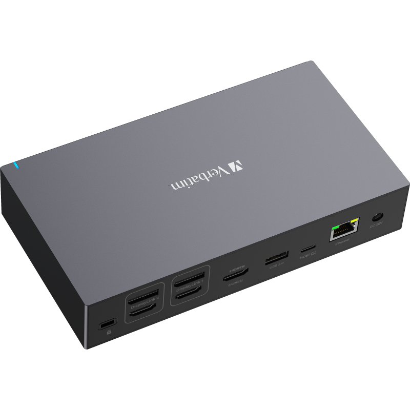 Verbatim CDS-17 Avec fil USB 3.2 Gen 1 (3.1 Gen 1) Type-C Noir, Gris