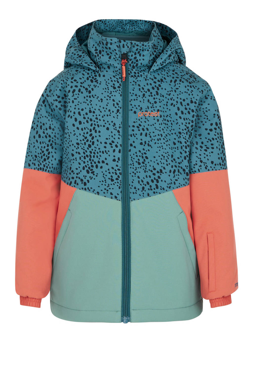 Protest ski-jack PRTLISKE TD blauw/koraalrood